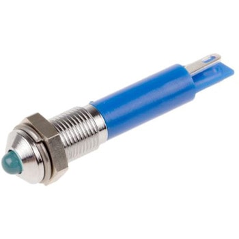 RS Pro LED表示灯， 青 6mm， 12 V dc RS PRO