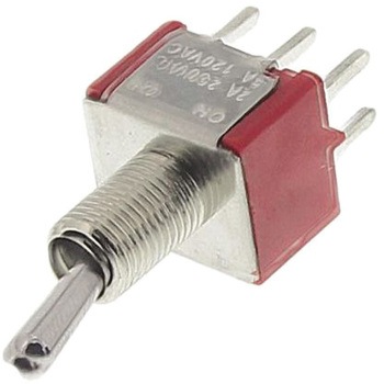 401-680 RS Pro トグルスイッチ DPDT On-On RS PRO 実装タイプPCB