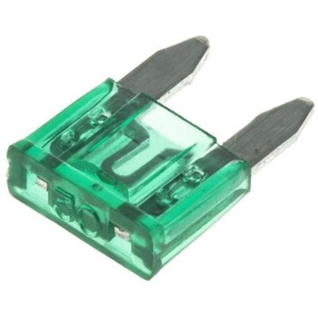 RS Pro 自動車用ブレードヒューズ， 定格電流 30A， 緑， 32V RS PRO