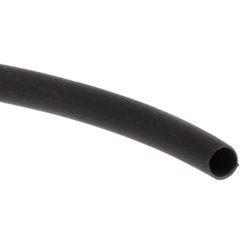 RS Pro 熱収縮チューブ， 収縮前 2.4mm， 収縮後 1.2mm， スリーブ長さ 25m ポリオレフィン， 黒 RS PRO