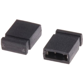 RS Pro ショートリンク， メス， ストレート， 黒， 上部閉塞， 2極， 1列， 2.54mmピッチ RS PRO