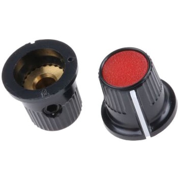RS Pro ボリューム調整つまみ (ノブ) / ノブ用アクセサリ シャフト：3.175mm， 直径：11.6mm RS PRO