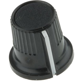 RS Pro ボリューム調整つまみ (ノブ) / ノブ用アクセサリ シャフト：3.175mm， 直径：11.6mm RS PRO