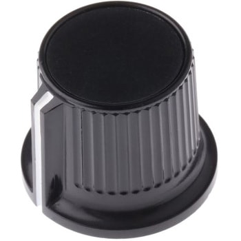RS Pro ボリューム調整つまみ (ノブ) / ノブ用アクセサリ シャフト：6.35mm， 直径：21mm RS PRO