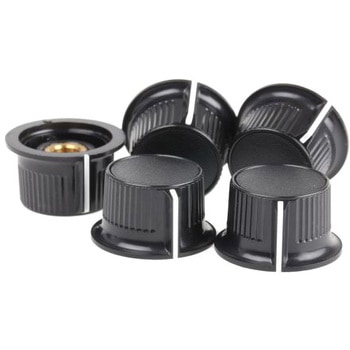 RS Pro ボリューム調整つまみ (ノブ) / ノブ用アクセサリ シャフト：6.35mm， 直径：28mm RS PRO