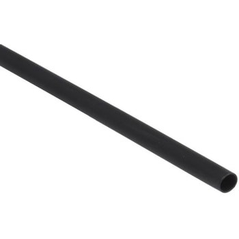 RS Pro 熱収縮チューブ， 収縮前 3mm， 収縮後 1mm， スリーブ長さ 1.2m ポリオレフィン， 黒 RS PRO