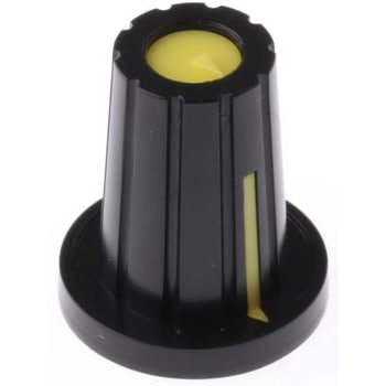 RS Pro ボリューム調整つまみ (ノブ) / ノブ用アクセサリ シャフト：6.4mm， 直径：17mm - RS PRO