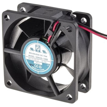 RS Pro DC 軸流ファン 60 x 60 x 25mm， 電源電圧：12 V dc (OD6025シリーズ) RS PRO