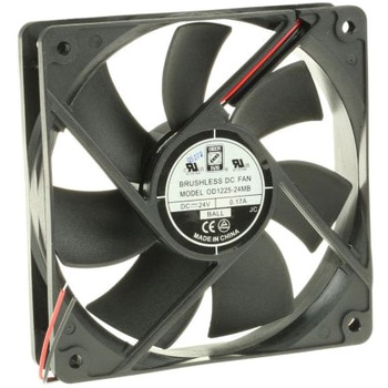 RS Pro DC 軸流ファン 120 x 120 x 25mm， 電源電圧：24 V dc (OD1225シリーズ) RS PRO