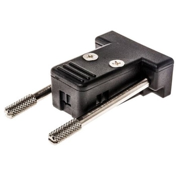 RS Pro D-subコネクタ用バックシェル ストレート 9 極 PET， 黒 RS PRO