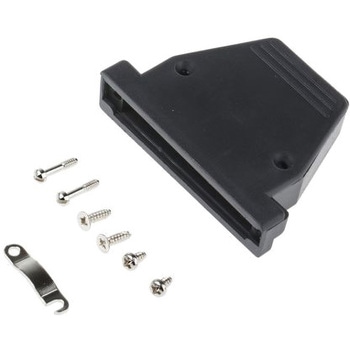 RS Pro D-subコネクタ用バックシェル ストレート 37 極 PET， 黒 RS PRO