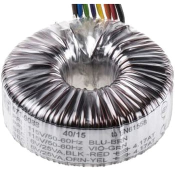RS Pro トロイダルトランス，1次：115 V ac， 230 V ac，2次：2 x 6V ac，電力：50VA RS PRO