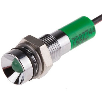 RS Pro LED表示灯 Q6R3CXXG12E, 緑 6mm, 12 V dc RS PRO