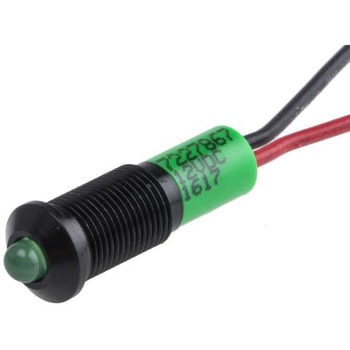 RS Pro LED表示灯 Q6P3BXXG12E， 緑 6mm， 12 V dc RS PRO