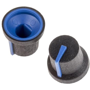 RS Pro ボリューム調整つまみ (ノブ) / ノブ用アクセサリ シャフト：6mm， 直径：16.8mm RS PRO