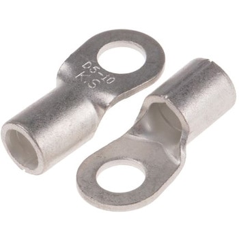 RS Pro 非絶縁 丸形圧着端子， スタッド径：#10， 8AWG to 8AWG RS PRO