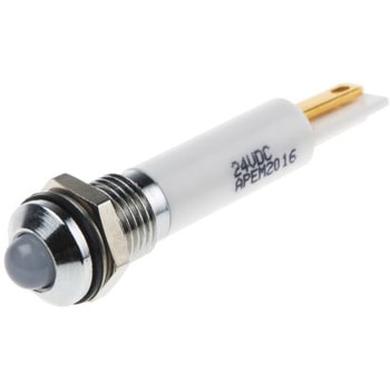 RS Pro LED表示灯， 白 8mm， 24 V dc RS PRO