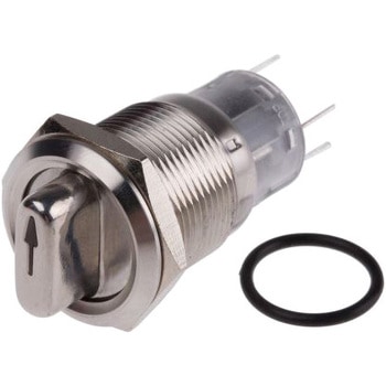 Switch ILL Rotary selector 19mm Red 12V RS PRO