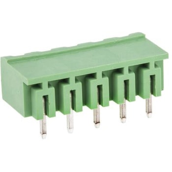 RS Pro 基板端子台， 5.08mmピッチ ， 1列， 5極， 緑 RS PRO