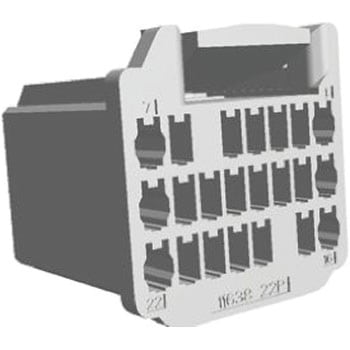 TE Connectivity ハウジング， 22極， 3列， ストレート， 電線対基板 2.5mm Multilock 040シリーズ TE Connectivity Japan(旧:TYCOELECTRONICS(タイコエレクトロニクス))