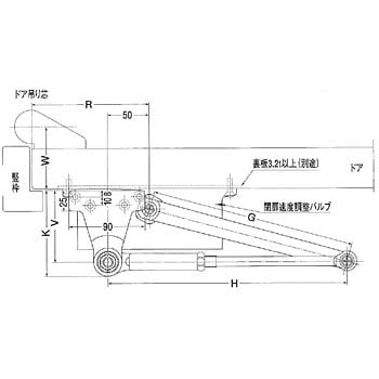 P-182 ドアクローザー 80シリーズ パラレル型(ストップ付) 1台 NEW STAR(日本ドアーチェック製造) 【通販モノタロウ】