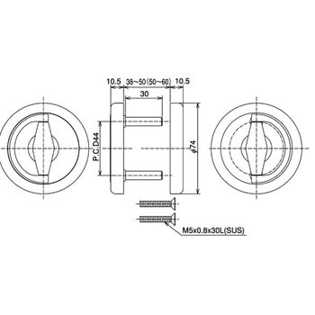 ST ケースハンドル 丸型 両面 APLUS(クマモト)