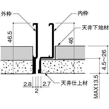 Hhmm 303 天井点検口ハイハッチmm 目地タイプ 1台 ナカ工業 通販サイトmonotaro