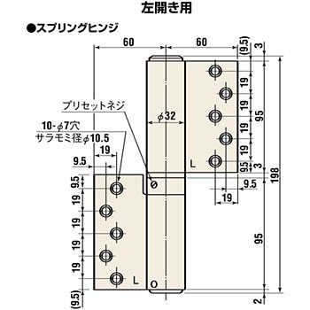 オートヒンジ 丁番型 100シリーズ 143T型 屋内ドア用 日東工器 【通販