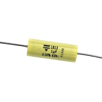 Vishay ポリエステルコンデンサ(PET)， 40 V ac、63 V dc， 1μF， ±10% VISHAY