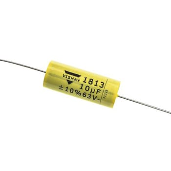 MKT1813-610-065 Vishay ポリエステルコンデンサ(PET)， 40 V ac、63 V dc， 10μF， ±10% 1袋(5個)  VISHAY 【通販モノタロウ】