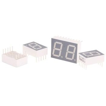 Vishay 7セグメント， 文字高 13mm， 単桁 LED 数字表示器， 緑 VISHAY