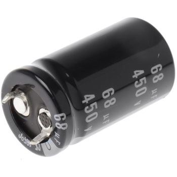 ニチコン アルミ電解コンデンサ，スナップイン端子 450V dc 68μF ニチコン