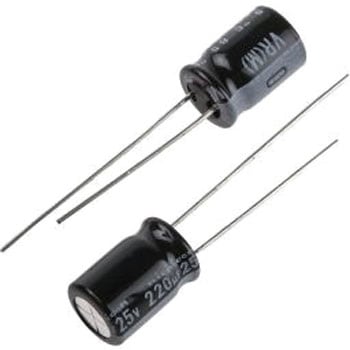 ニチコン アルミ電解コンデンサ 25V dc 220μF ニチコン
