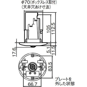 施設向 天井取付熱線センサ付自動スイッチ パナソニック