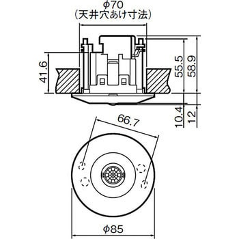 住宅向 天井取付熱線センサ付自動スイッチ