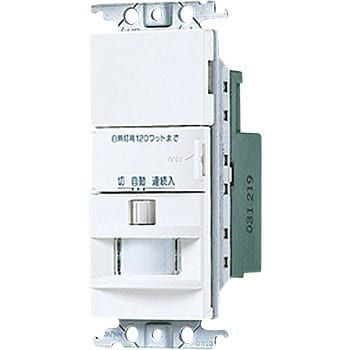 WTK8511W 住宅向 壁取付熱線センサ付自動スイッチ(白熱灯用) 1個