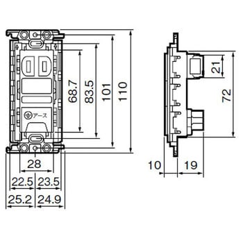 コスモシリーズ アース付抜け止めコンセント Panasonic(パナソニック)