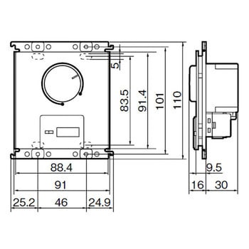 WTC57528WK スライド式・ロータリー式調光スイッチ(白熱灯専用) 1個