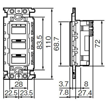 WRT5553 スイッチ(フルカラー形)(光アドレス設定式) 1個 パナソニック