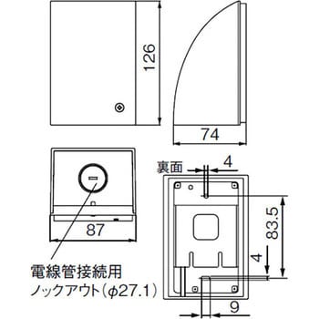 Panasonic/パナソニック WJ4613Q スマート防雨形ジョイントボックス G22 味わい深く φ27.1×3 シャンパン