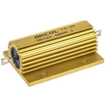 Arcol 大電力用，メタルクラッド抵抗器，100W，680Ω，±5% ARCOL(OHMITE)