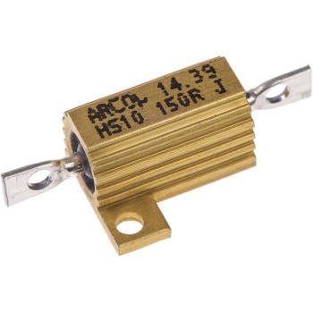 Arcol 大電力用，メタルクラッド抵抗器，10W，150Ω，±5% ARCOL(OHMITE)