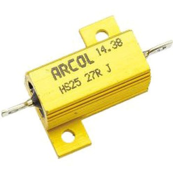Arcol 大電力用，メタルクラッド抵抗器，25W，27Ω，±5% ARCOL(OHMITE)