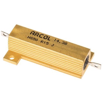 Arcol 大電力用，メタルクラッド抵抗器，50W，150mΩ，±5% ARCOL(OHMITE)