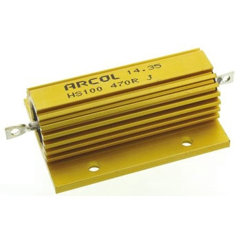 Arcol 大電力用，メタルクラッド抵抗器，100W，470Ω，±5% ARCOL(OHMITE)