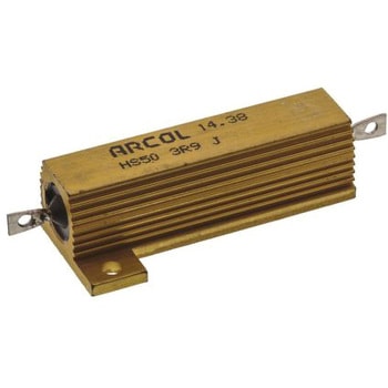 Arcol 大電力用，メタルクラッド抵抗器，50W，3.9Ω，±5% ARCOL(OHMITE)