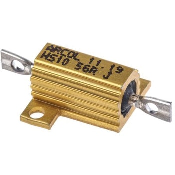 Arcol 大電力用，メタルクラッド抵抗器，10W，56Ω，±5% ARCOL(OHMITE)
