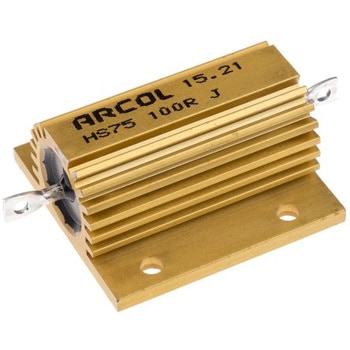 Arcol 大電力用，メタルクラッド抵抗器，75W，100Ω，±5% ARCOL(OHMITE)