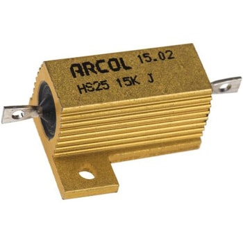 Arcol 大電力用，メタルクラッド抵抗器，25W，15kΩ，±5% ARCOL/OHMITE