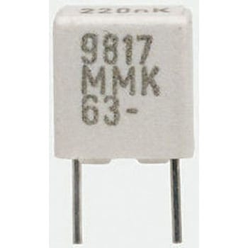 KEMET ポリエステルコンデンサ(PET)， 63 V ac、100 V dc， 4.7μF， ±10% KEMET